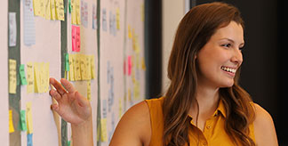 Professor teaching a class.